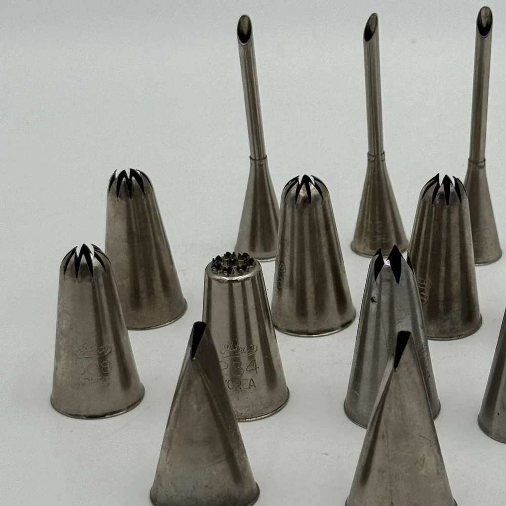 Ateco Stainless Steel Piping Tips Lot Assorted Cake Decorating Tips 823 234 808
